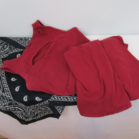 Maroon Knit Fit and Flare Sleeveless Dress - Picture 8 of 12